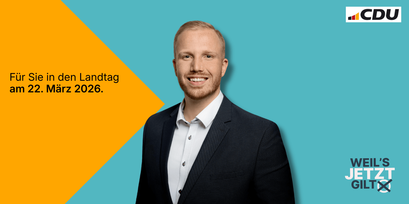 Frederik Grüneberg, Einer von uns, für den Landtag für den Landkreis Birkenfeld.